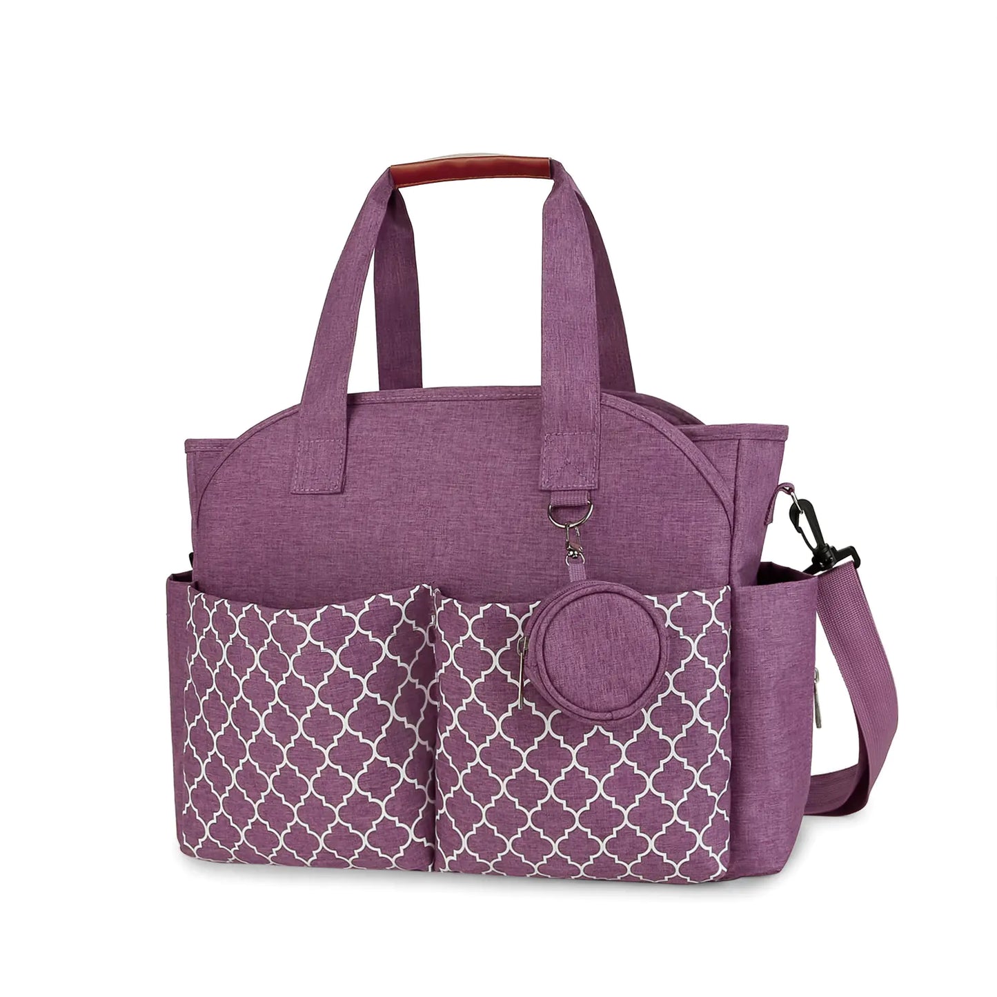 New Stylish Mommy Bag with Geometric Print and Pacifier