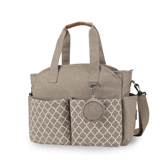 New Stylish Mommy Bag with Geometric Print and Pacifier